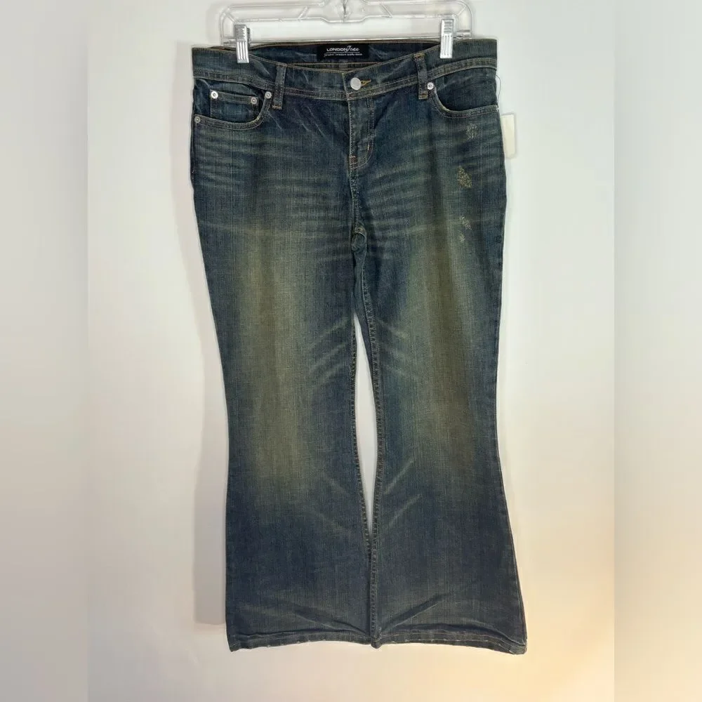 Vintage NWT The limited (London jeans) wide leg flare distressed jeans Size 12